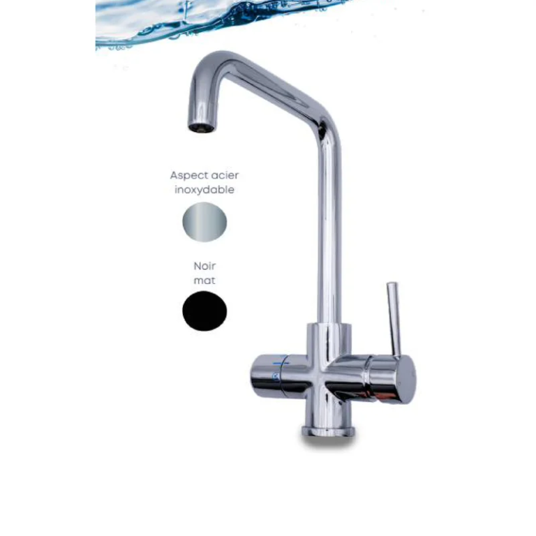 robinet filtre eau 4 voies — divona-robinet-electrique-5en1-chrome-eau-chaude-froide